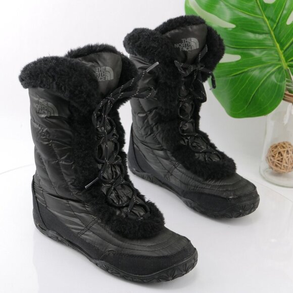 The North Face Womens Icepick Boot Size 6 Waterproof Quilted Puffer Down Goose - Picture 2 of 12